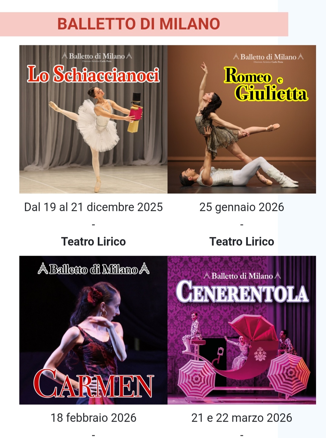 Teatro Nazionale e Lirico! Stagione 2026/2027